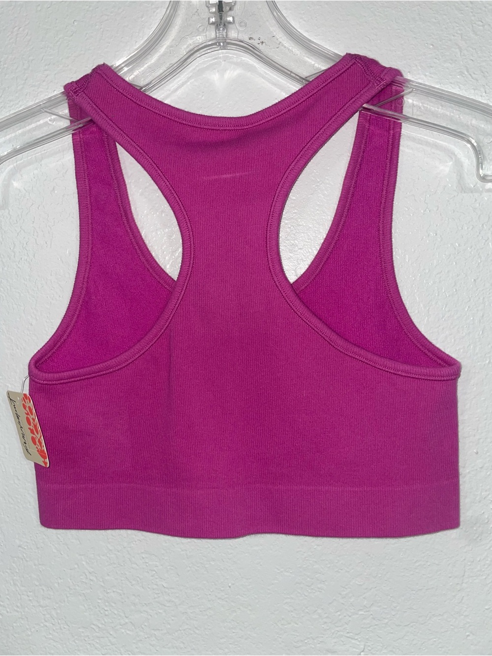 Free People Magenta Ribbed Racerback Sports Bra - Picture 4 of 4